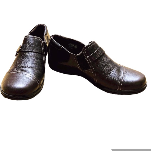 CLARKS Cheyn Fame Leather Slip On Women’s Size 8 - Picture 4 of 9